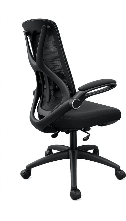Task chair with flip-up arms
